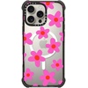 image:imageCASETiFY for iPhone 15 Pro Max Case  Ultra Impact Compatible with MagSafe  Strong Slim  115 ft 5X Militray Grade Drop Protection  Boo Things  Blackbold retro seventies flowers in pink