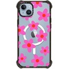 image:imageCASETiFY for iPhone 15 Pro Max Case  Ultra Impact Compatible with MagSafe  Strong Slim  115 ft 5X Militray Grade Drop Protection  Boo Things  Blackbold retro seventies flowers in pink