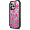 image:imageCASETiFY for iPhone 15 Pro Max Case  Ultra Impact Compatible with MagSafe  Strong Slim  115 ft 5X Militray Grade Drop Protection  Boo Things  Blackbold retro seventies flowers in pink