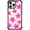 image:imageCASETiFY for iPhone 15 Pro Max Case  Ultra Impact Compatible with MagSafe  Strong Slim  115 ft 5X Militray Grade Drop Protection  Boo Things  Blackbold retro seventies flowers in pink