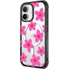 image:imageCASETiFY for iPhone 15 Pro Max Case  Ultra Impact Compatible with MagSafe  Strong Slim  115 ft 5X Militray Grade Drop Protection  Boo Things  Blackbold retro seventies flowers in pink