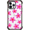 image:imageCASETiFY for iPhone 15 Pro Max Case  Ultra Impact Compatible with MagSafe  Strong Slim  115 ft 5X Militray Grade Drop Protection  Boo Things  Blackbold retro seventies flowers in pink