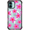 image:imageCASETiFY for iPhone 15 Pro Max Case  Ultra Impact Compatible with MagSafe  Strong Slim  115 ft 5X Militray Grade Drop Protection  Boo Things  Blackbold retro seventies flowers in pink