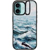 image:imageCASETiFY for iPhone 16 Pro Case  Impact Ring Stand MagSafe Compatible  Kickstand  66 ft 3x Military Grade Drop Protection  Eleanor by Ivory Paper Co  BlackDeep Blue Sea