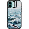 image:imageCASETiFY for iPhone 16 Pro Case  Impact Ring Stand MagSafe Compatible  Kickstand  66 ft 3x Military Grade Drop Protection  Eleanor by Ivory Paper Co  BlackDeep Blue Sea
