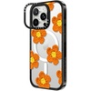 image:imageCASETiFY for iPhone 16 Pro Case  Impact Ring Stand MagSafe Compatible  Kickstand  66 ft 3x Military Grade Drop Protection  Eleanor by Ivory Paper Co  BlackCrochet Flowers  Orange