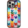 image:imageCASETiFY for iPhone 16 Pro Case  Impact Ring Stand MagSafe Compatible  Kickstand  66 ft 3x Military Grade Drop Protection  Eleanor by Ivory Paper Co  BlackClear Polka Daub Hearts