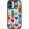 image:imageCASETiFY for iPhone 16 Pro Case  Impact Ring Stand MagSafe Compatible  Kickstand  66 ft 3x Military Grade Drop Protection  Eleanor by Ivory Paper Co  BlackClear Polka Daub Hearts