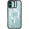 image:imageCASETiFY for iPhone 16 Pro Case  Impact Ring Stand MagSafe Compatible  Kickstand  66 ft 3x Military Grade Drop Protection  Eleanor by Ivory Paper Co  BlackSmall Blue Flowers