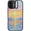 image:imageCASETiFY for iPhone 16 Pro Case  Impact Ring Stand MagSafe Compatible  Kickstand  66 ft 3x Military Grade Drop Protection  Eleanor by Ivory Paper Co  BlackFrosted Sunset
