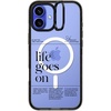 image:imageCASETiFY for iPhone 16 Pro Case  Impact Ring Stand MagSafe Compatible  Kickstand  66 ft 3x Military Grade Drop Protection  Eleanor by Ivory Paper Co  BlackLife Goes On