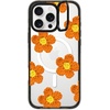 image:imageCASETiFY for iPhone 16 Pro Case  Impact Ring Stand MagSafe Compatible  Kickstand  66 ft 3x Military Grade Drop Protection  Eleanor by Ivory Paper Co  BlackCrochet Flowers  Orange