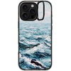 image:imageCASETiFY for iPhone 16 Pro Case  Impact Ring Stand MagSafe Compatible  Kickstand  66 ft 3x Military Grade Drop Protection  Eleanor by Ivory Paper Co  BlackDeep Blue Sea