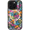 image:imageCASETiFY for iPhone 16 Pro Case  Impact Ring Stand MagSafe Compatible  Kickstand  66 ft 3x Military Grade Drop Protection  Eleanor by Ivory Paper Co  Blackbright spring flowers