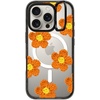 image:imageCASETiFY for iPhone 16 Pro Case  Impact Ring Stand MagSafe Compatible  Kickstand  66 ft 3x Military Grade Drop Protection  Eleanor by Ivory Paper Co  BlackCrochet Flowers  Orange