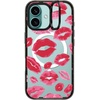 image:imageCASETiFY for iPhone 16 Pro Case  Impact Ring Stand MagSafe Compatible  Kickstand  66 ft 3x Military Grade Drop Protection  Eleanor by Ivory Paper Co  BlackLipstick Kisses