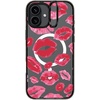image:imageCASETiFY for iPhone 16 Pro Case  Impact Ring Stand MagSafe Compatible  Kickstand  66 ft 3x Military Grade Drop Protection  Eleanor by Ivory Paper Co  BlackLipstick Kisses