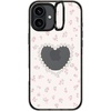 image:imageCASETiFY for iPhone 16 Pro Case  Impact Ring Stand MagSafe Compatible  Kickstand  66 ft 3x Military Grade Drop Protection  Eleanor by Ivory Paper Co  BlackPearly Heart
