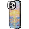 image:imageCASETiFY for iPhone 16 Pro Case  Impact Ring Stand MagSafe Compatible  Kickstand  66 ft 3x Military Grade Drop Protection  Eleanor by Ivory Paper Co  BlackFrosted Sunset