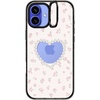 image:imageCASETiFY for iPhone 16 Pro Case  Impact Ring Stand MagSafe Compatible  Kickstand  66 ft 3x Military Grade Drop Protection  Eleanor by Ivory Paper Co  BlackPearly Heart