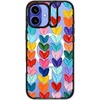 image:imageCASETiFY for iPhone 16 Pro Case  Impact Ring Stand MagSafe Compatible  Kickstand  66 ft 3x Military Grade Drop Protection  Eleanor by Ivory Paper Co  BlackClear Polka Daub Hearts