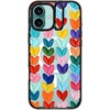 image:imageCASETiFY for iPhone 16 Pro Case  Impact Ring Stand MagSafe Compatible  Kickstand  66 ft 3x Military Grade Drop Protection  Eleanor by Ivory Paper Co  BlackClear Polka Daub Hearts