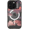 image:imageCASETiFY for iPhone 16 Pro Case  Impact Ring Stand MagSafe Compatible  Kickstand  66 ft 3x Military Grade Drop Protection  Eleanor by Ivory Paper Co  BlackClouds Red