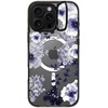 image:imageCASETiFY for iPhone 16 Pro Case  Impact Ring Stand MagSafe Compatible  Kickstand  66 ft 3x Military Grade Drop Protection  Eleanor by Ivory Paper Co  BlackBlue Spring