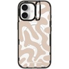 image:imageCASETiFY for iPhone 17 Case  Impact Ring Stand MagSafe Compatible  Kickstand  66 ft 3X Military Grade Drop Protection  You Give Me Butterflies  BlackTan Abstract Shapes
