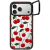 image:imageCASETiFY for iPhone 17 Case  Impact Ring Stand MagSafe Compatible  Kickstand  66 ft 3X Military Grade Drop Protection  You Give Me Butterflies  Blackvibrant red cherry pattern
