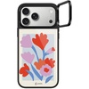 image:imageCASETiFY for iPhone 17 Pro Case  Glaze Ring Stand MagSafe Compatible  Kickstand  49 ft 1X Military Grade Drop Protection  Pastel Gradient  BlackBlooming Flowers