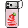 image:imageCASETiFY for iPhone 17 Pro Case  Glaze Ring Stand MagSafe Compatible  Kickstand  49 ft 1X Military Grade Drop Protection  Pastel Gradient  BlackStrawberry slices