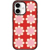image:imageCASETiFY for iPhone 16 Case  Impact  Slim Fit  82 ft 4X Military Grade Drop Protection  Retro Floral Red and Pink  Black