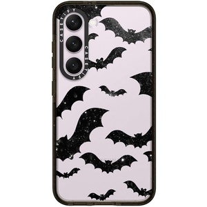 image:imageCASETiFY for Galaxy S25 Case  Impact  82 ft 4x Military Grade Drop Protection  Chrome Doodles  BlackBats  clear case Halloween