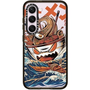 image:imageCASETiFY for Galaxy S25 Case  Impact  82 ft 4x Military Grade Drop Protection  Chrome Doodles  BlackBlack Great Ramen