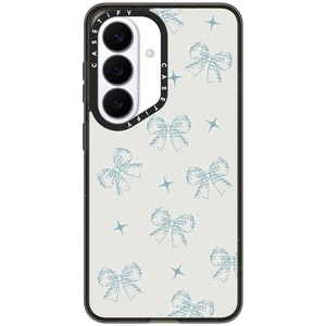 image:imageCASETiFY for Galaxy S25 Case  Impact  82 ft 4x Military Grade Drop Protection  Chrome Doodles  BlackBlue Dreamy Ribbon