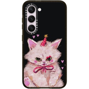 image:imageCASETiFY for Galaxy S25 Case  Impact  82 ft 4x Military Grade Drop Protection  Chrome Doodles  BlackCLOWN KITTY