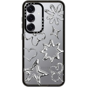 image:imageCASETiFY for Galaxy S25 Case  Impact  82 ft 4x Military Grade Drop Protection  Chrome Doodles  BlackChrome Doodles
