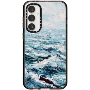 image:imageCASETiFY for Galaxy S25 Case  Impact  82 ft 4x Military Grade Drop Protection  Chrome Doodles  BlackDeep Blue Sea