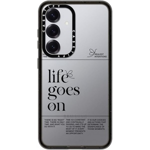 image:imageCASETiFY for Galaxy S25 Case  Impact  82 ft 4x Military Grade Drop Protection  Chrome Doodles  BlackLife Goes On