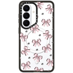 image:imageCASETiFY for Galaxy S25 Case  Impact  82 ft 4x Military Grade Drop Protection  Chrome Doodles  BlackMetallic Pink Ribbon