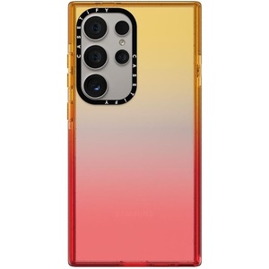 image:imageCASETiFY for Galaxy S25 Case  Impact  82 ft 4x Military Grade Drop Protection  Chrome Doodles  BlackPeach Haze