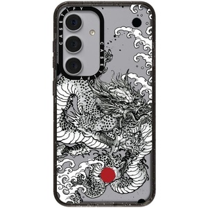 image:imageCASETiFY for Galaxy S25 Case  Impact  82 ft 4x Military Grade Drop Protection  Chrome Doodles  BlackPower Dragon