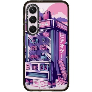 image:imageCASETiFY for Galaxy S25 Case  Impact  82 ft 4x Military Grade Drop Protection  Chrome Doodles  BlackRetro Vending Machine