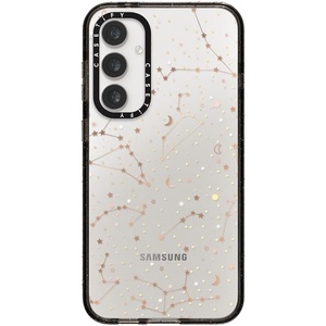 image:imageCASETiFY for Galaxy S25 Case  Impact  82 ft 4x Military Grade Drop Protection  Chrome Doodles  BlackSpace Pattern On Clear Background