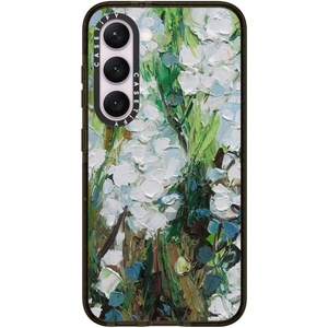 image:imageCASETiFY for Galaxy S25 Case  Impact  82 ft 4x Military Grade Drop Protection  Chrome Doodles  BlackWild Squill Flowers