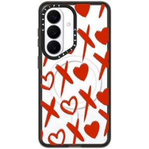 image:imageCASETiFY for Galaxy S25 Case  Impact  82 ft 4x Military Grade Drop Protection  Chrome Doodles  Blackxoxo all over