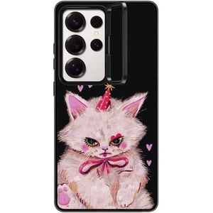 image:imageCASETiFY for Galaxy S25 Ultra Case  Impact Ring Stand  Kickstand  66 ft 3x Military Grade Drop Protection  Life Goes On  BlackCLOWN KITTY