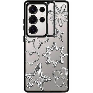 image:imageCASETiFY for Galaxy S25 Ultra Case  Impact Ring Stand  Kickstand  66 ft 3x Military Grade Drop Protection  Life Goes On  BlackChrome Doodles