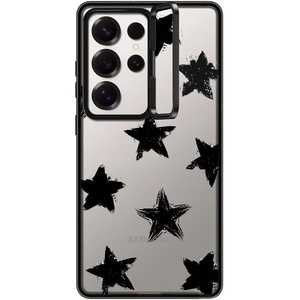 image:imageCASETiFY for Galaxy S25 Ultra Case  Impact Ring Stand  Kickstand  66 ft 3x Military Grade Drop Protection  Life Goes On  BlackStar Marks